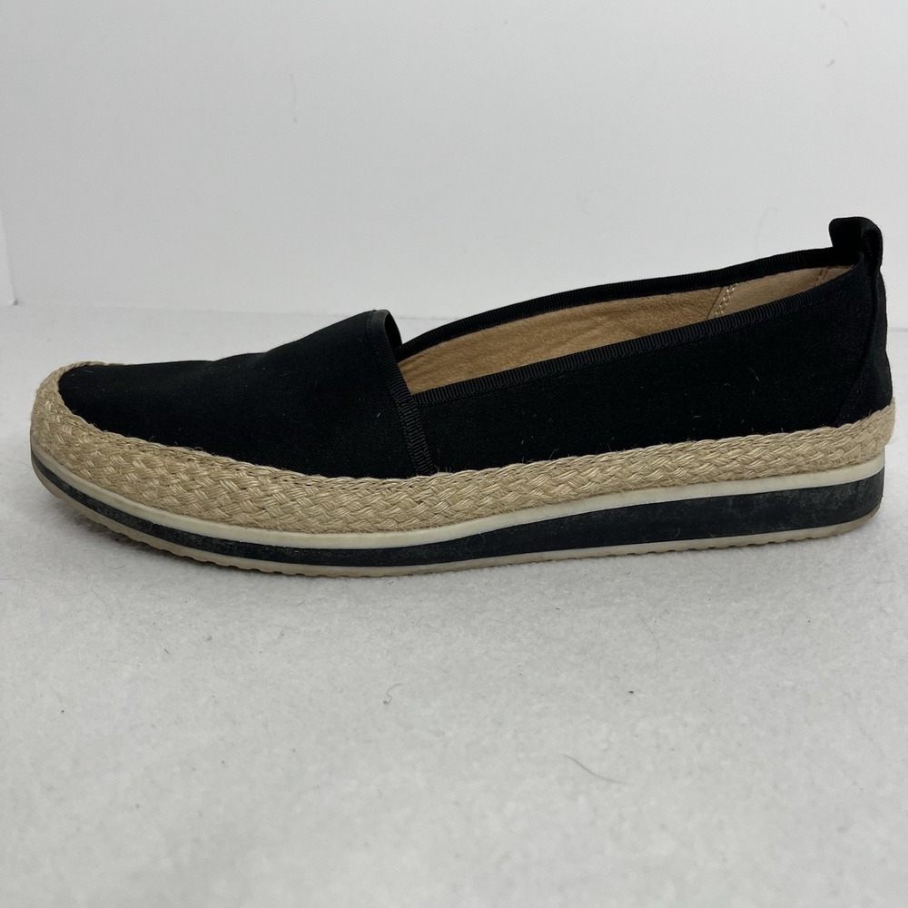 Naturalizer Loafer Women Slip On Casual Espadrille Flats Shoes 10 M Black - Picture 4 of 11